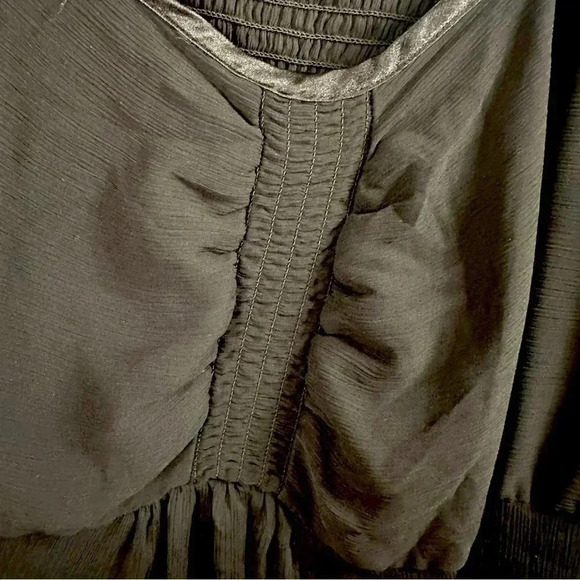 LANE BRYANT Semi Sheer Smocked Back Flutter Sleeve Blouse Feminine Plus Size - Picture 3 of 7